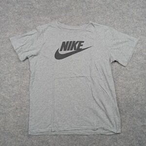 Nike Shirt Youth Large Gray Heather The Nike Tee Athletic Cut Swoosh Logo Cotton